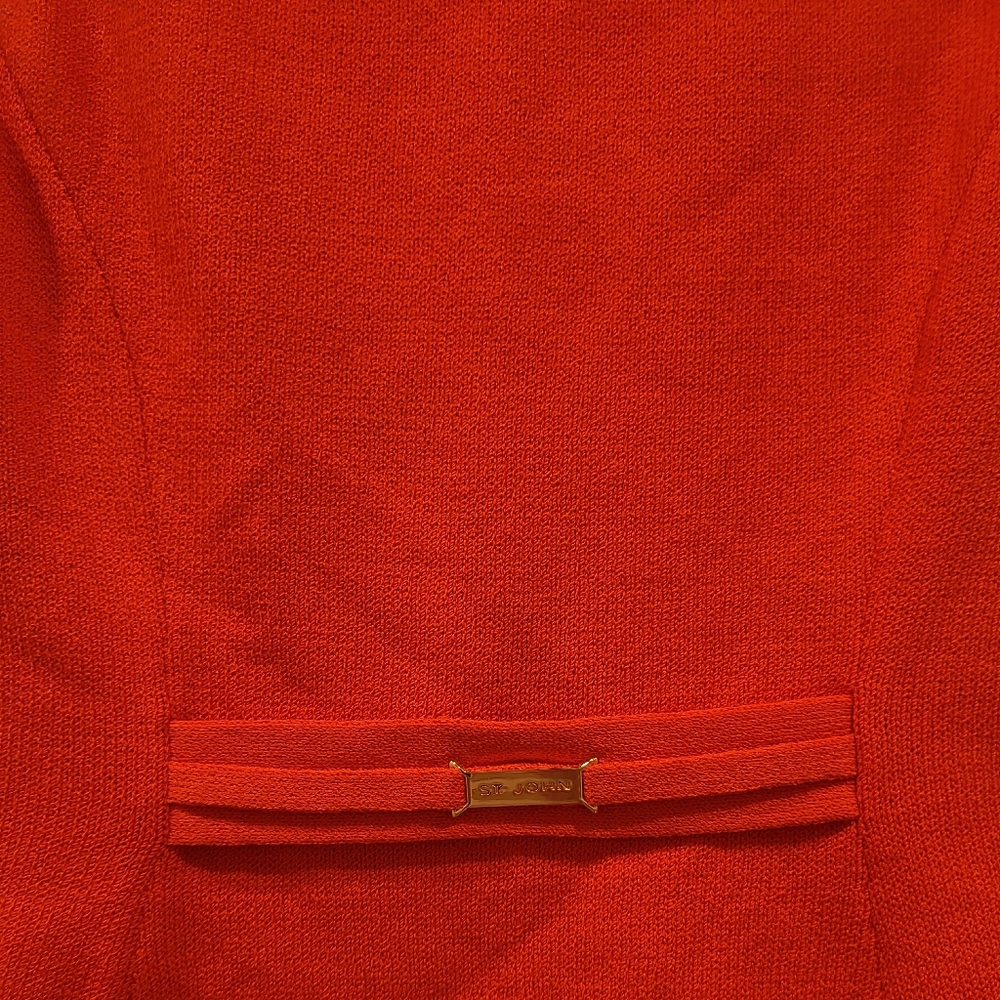 Vintage ST. JOHN COLLECTION by Marie Gray Orange Cardigan Vest